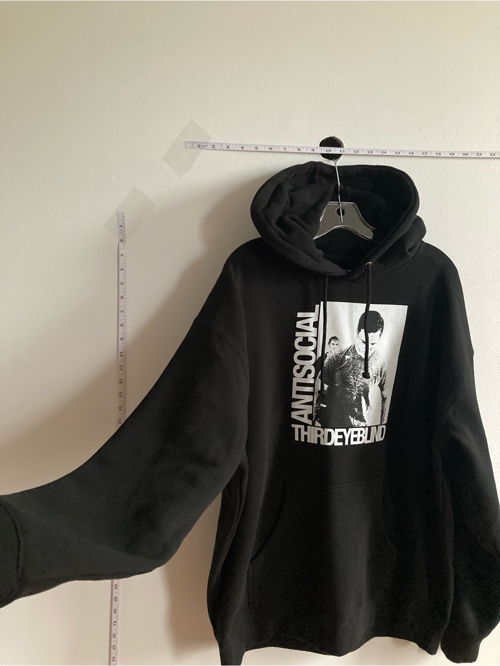 Anti Social Social Club Black Hoodie with Silver Claw Graphic - Women's Sweater - Picture 2 of 5